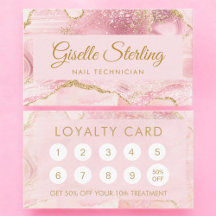 Nail Technician Blush Pink Gold Agate Marble