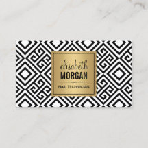 Nail Technician - Classy Guld Abstrakt Mönster