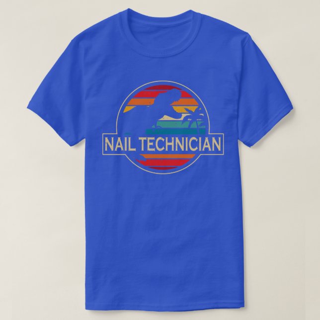 Nail Technician Dinosaur T Shirt (Design framsida)