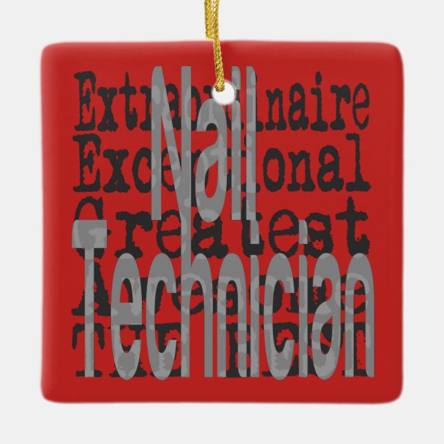 Nail Technician Extraordinaire Julgransprydnad Keramik (Framsida)