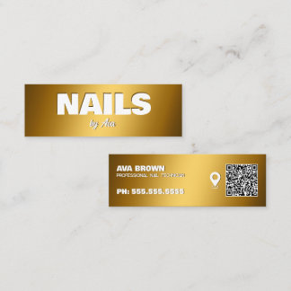 Nail Technician Google Kartor QR Mini Visitkort