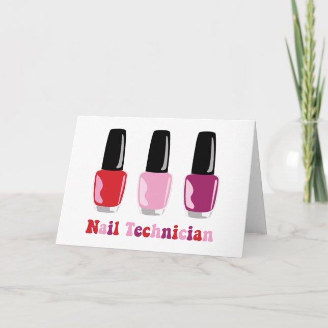 Nail Technician Kort (Framsida)