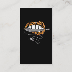 Nail Technician Leopard Manicurist Visitkort