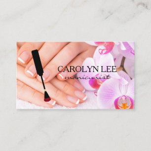 Nail Technician Manicured Händer Visitkort