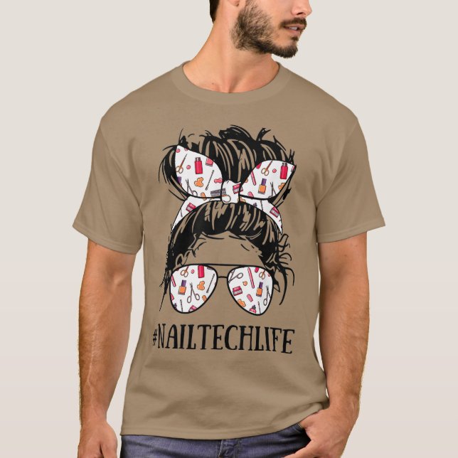 Nail Technician Manicurist Beauty Nagel T Shirt (Framsida)