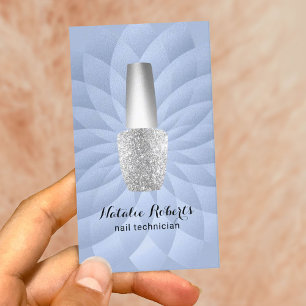 Nail Technician Manicurist Blue Spiral Salon SPA Visitkort