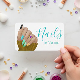 Nail Technician & Manicurist Home Nail Salon Visitkort