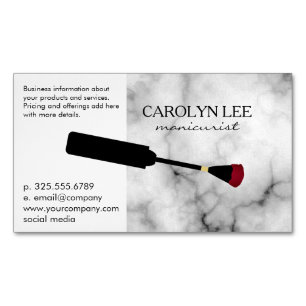 Nail Technician Marble Magnetiska Visitkort