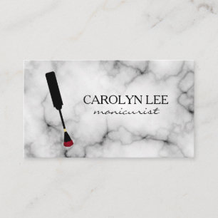 Nail Technician Marble Visitkort