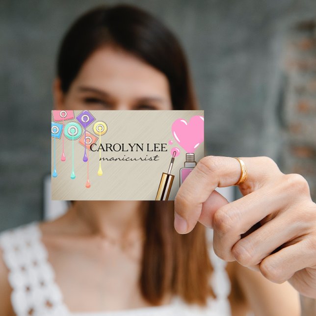 Nail Technician | Nagel Polska Flaskor Visitkort (Skapare uppladdad)