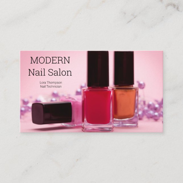Nail Technician Nagel polskt Affärskort Visitkort (Framsida)