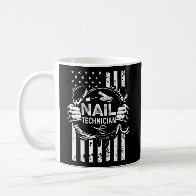 Nail Technician Nagel Tech Artist Manicurist 8 Kaffemugg (Vänster)