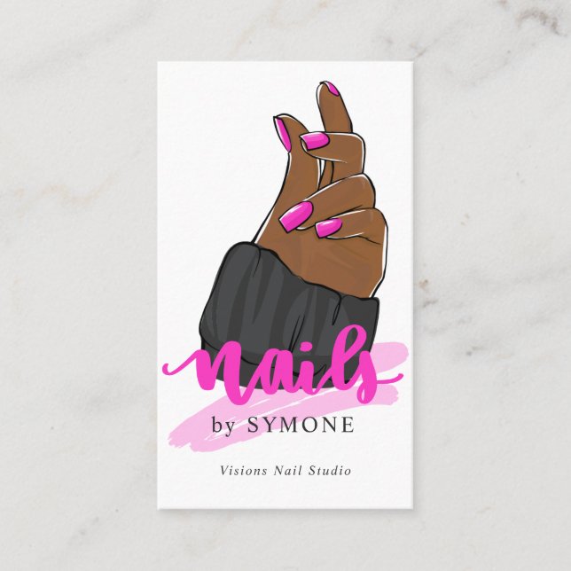 Nail Technician | Nail Artist | Nagel Salon Studio Visitkort (Framsida)