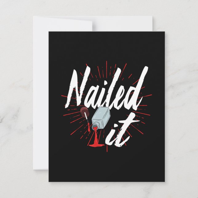 Nail Technician Nail Nail. Anteckningskort (Framsida)