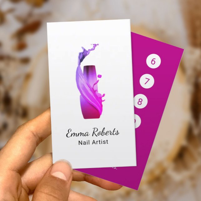 Nail Technician Nail Salon Manicurist Loyalty Lojalitetskort (Skapare uppladdad)