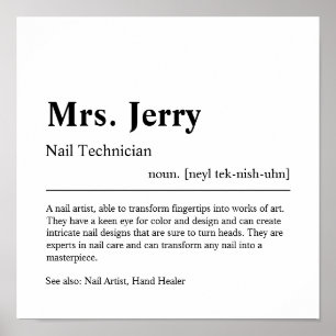 Nail Technician Personlig Gift Poster