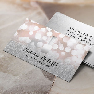 Nail Technician polska Manicurist Silver Salon Visitkort