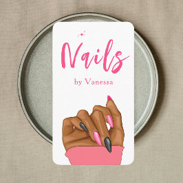 Nail Technician Qr Code Nagel Art Salon Rosa Visitkort