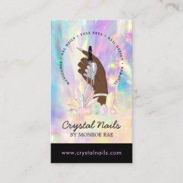 Nail Technician Salon Artist Crystal Holography  Visitkort