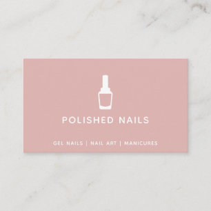 Nail Technician Salon polska Flaska Dusty Rosa Visitkort