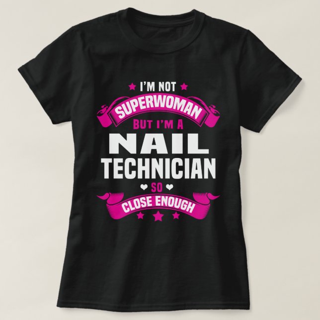 Nail Technician T Shirt (Design framsida)