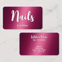 Nail Technician Visitkort