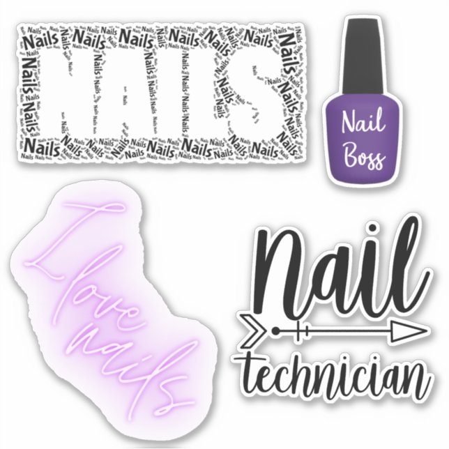 Nail techniker Stickers Klistermärken (Framsida)