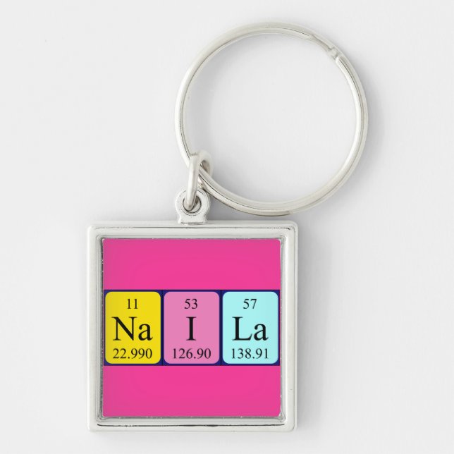 Naila Periodisk nyckelring bord namn (Framsidan)