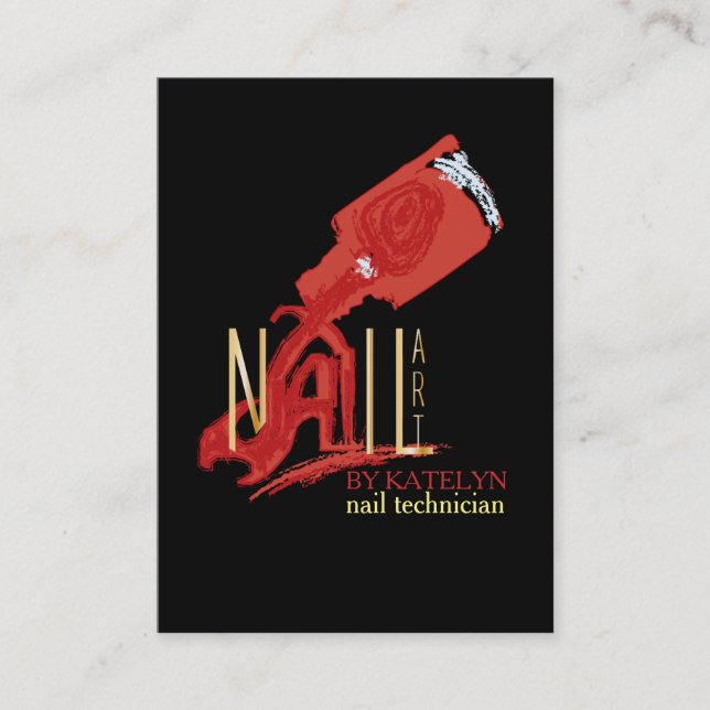NailArt - Business/Schedule Card Visitkort (Framsida)