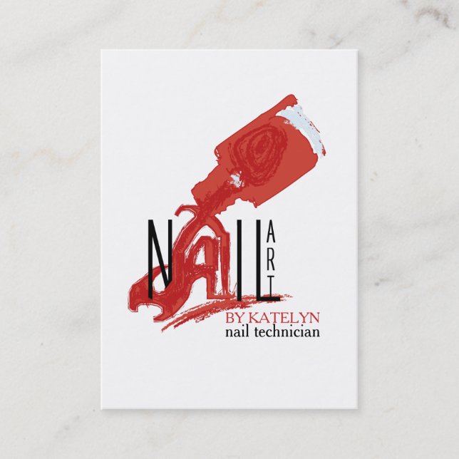 NailArt - Business/Schedule Card Visitkort (Framsida)