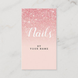 NailArtist elegant PinkGold lodrätvisitkort Visitkort
