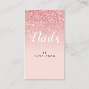 NailArtist elegant PinkGold lodrätvisitkort Visitkort