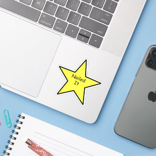 Nailed It Star Klistermärke – Roligt Minimalistisk Klistermärken