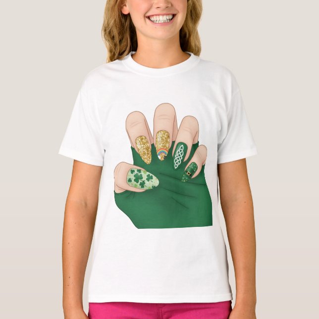 nails hand t-shirt  (Framsida)