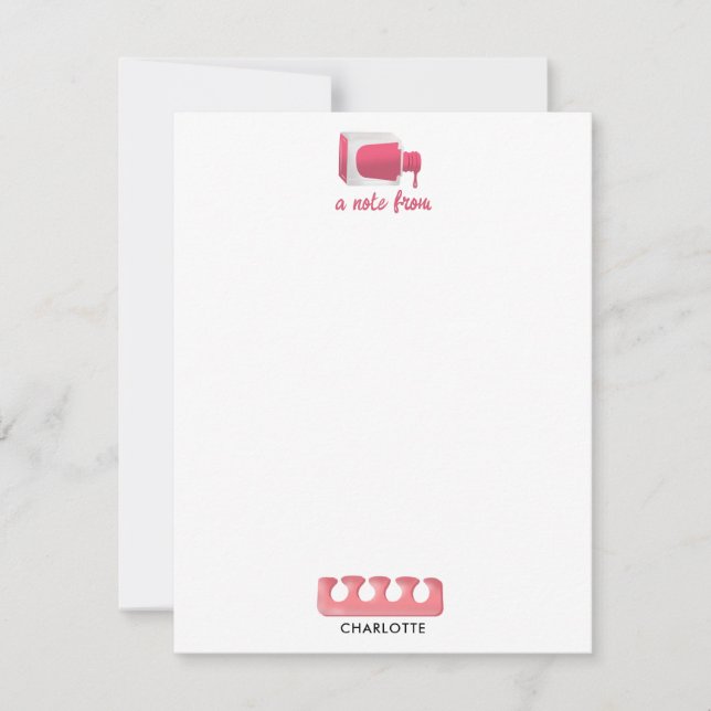 Nails Manicure Pedicure Beauty Salon  Anteckningskort (Framsida)