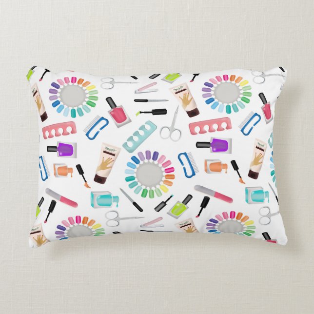 Nails Manicure Pedicure Beauty Salon  Prydnadskudde (Framsidan)