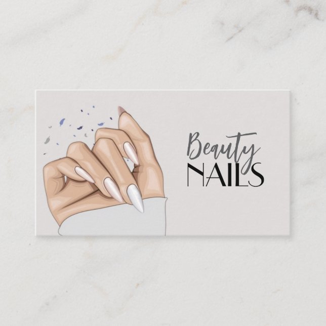 Nails Salon Business Card Visitkort (Framsida)