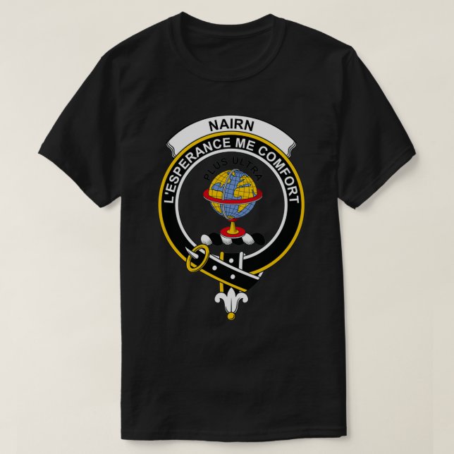 Nairn Vapensköld Tartan Klan Scottish Klan T Shirt (Design framsida)