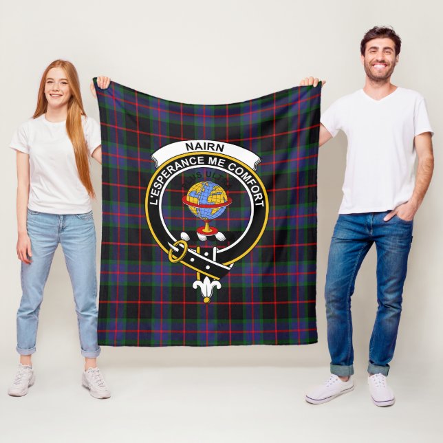 Nairnklanens Tartan Plaid Fleecefilt (På plats)