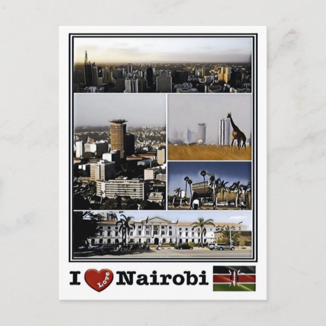 Nairobi - I love Mosaic - Kenya - Vykort (Framsida)