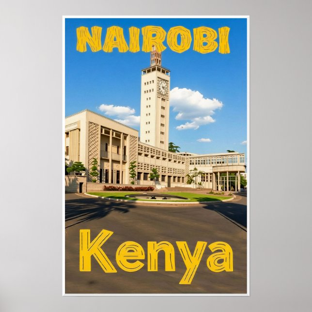 Nairobi, Kenya affisch (Framsidan)