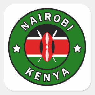 Nairobi Kenya Fyrkantigt Klistermärke