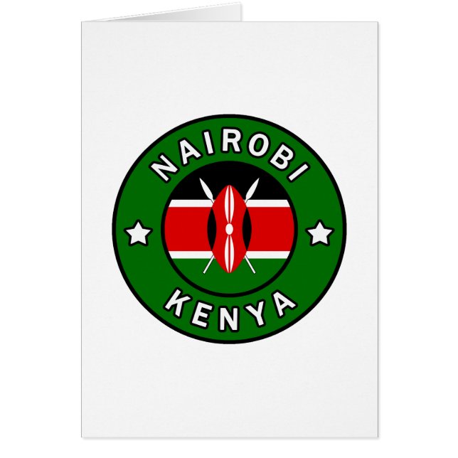 Nairobi Kenya Hälsningskort (Framsidan)