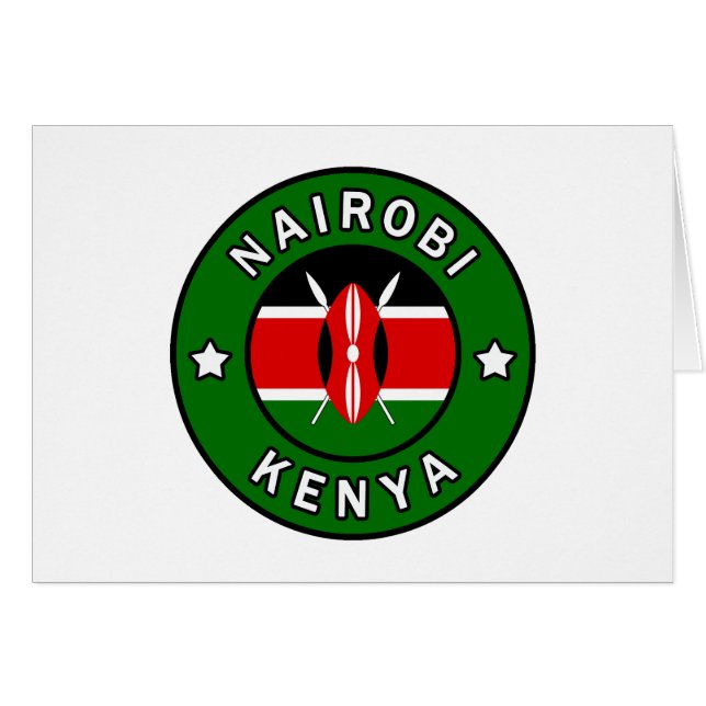 Nairobi Kenya Hälsningskort (Framsidan Horizontal)