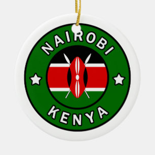 Nairobi Kenya Julgransprydnad Keramik