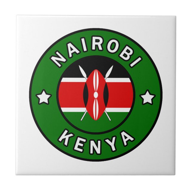 Nairobi Kenya Kakelplatta (Framsidan)