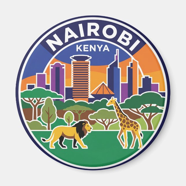Nairobi, Kenya Kenya Magnet (Framsidan)