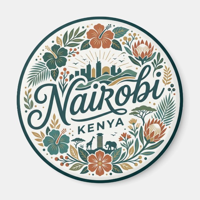Nairobi Kenya Magnet (Framsidan)