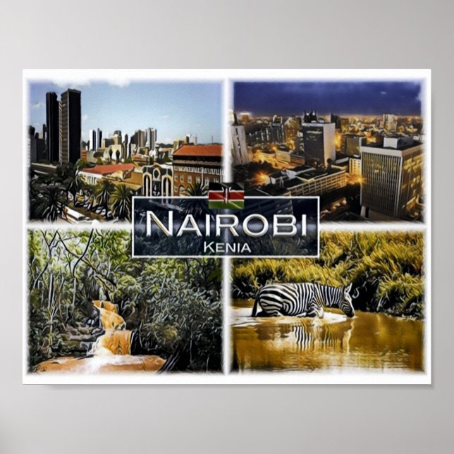 Nairobi - Kenya - Mosaic - Poster (Framsidan)