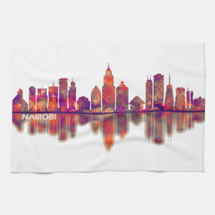 Nairobi Kenya Skyline Kökshandduk